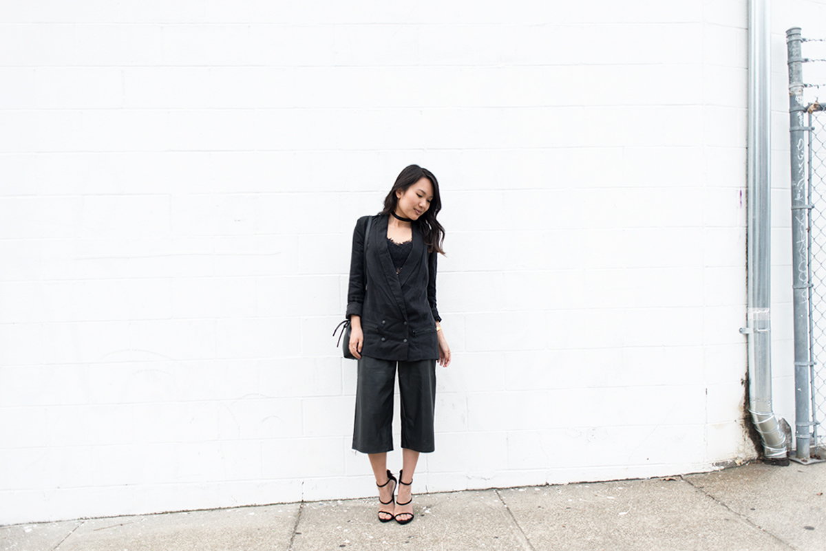 leather culottes