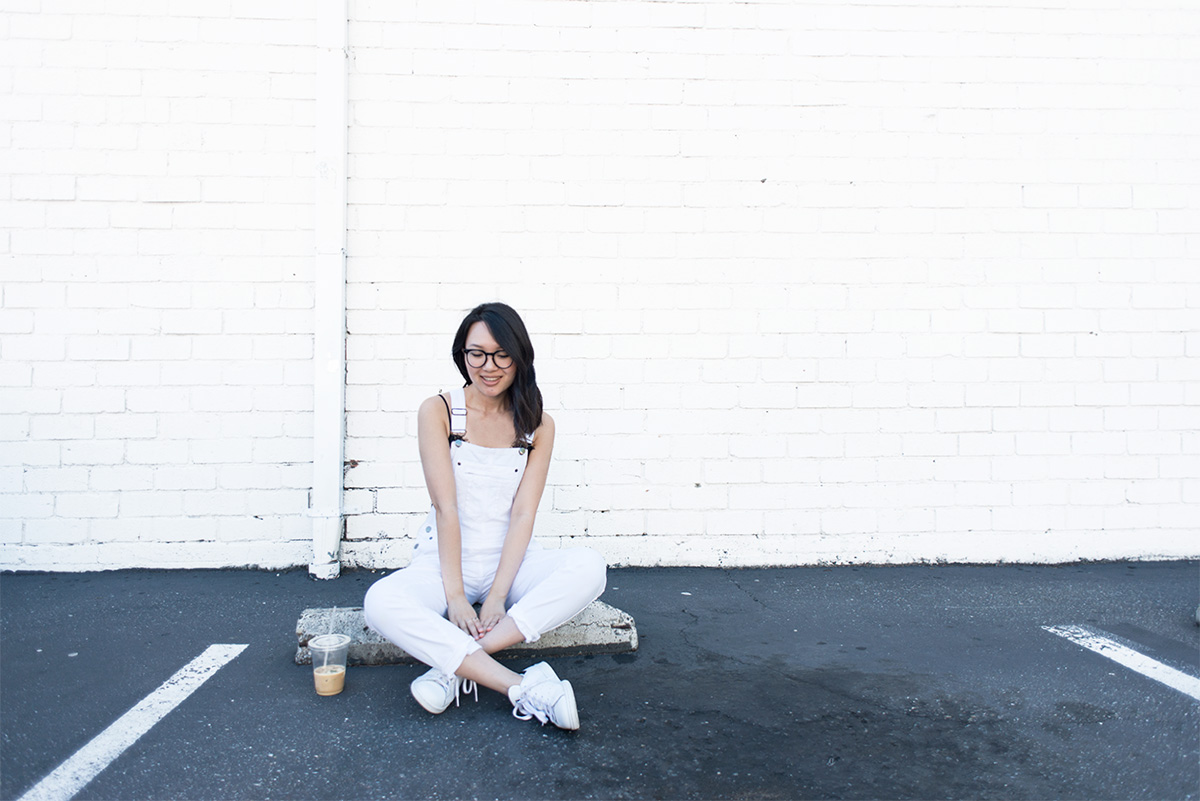 white overalls