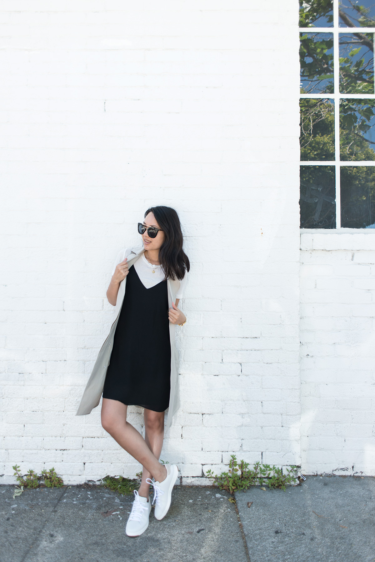 slip dress over tee
