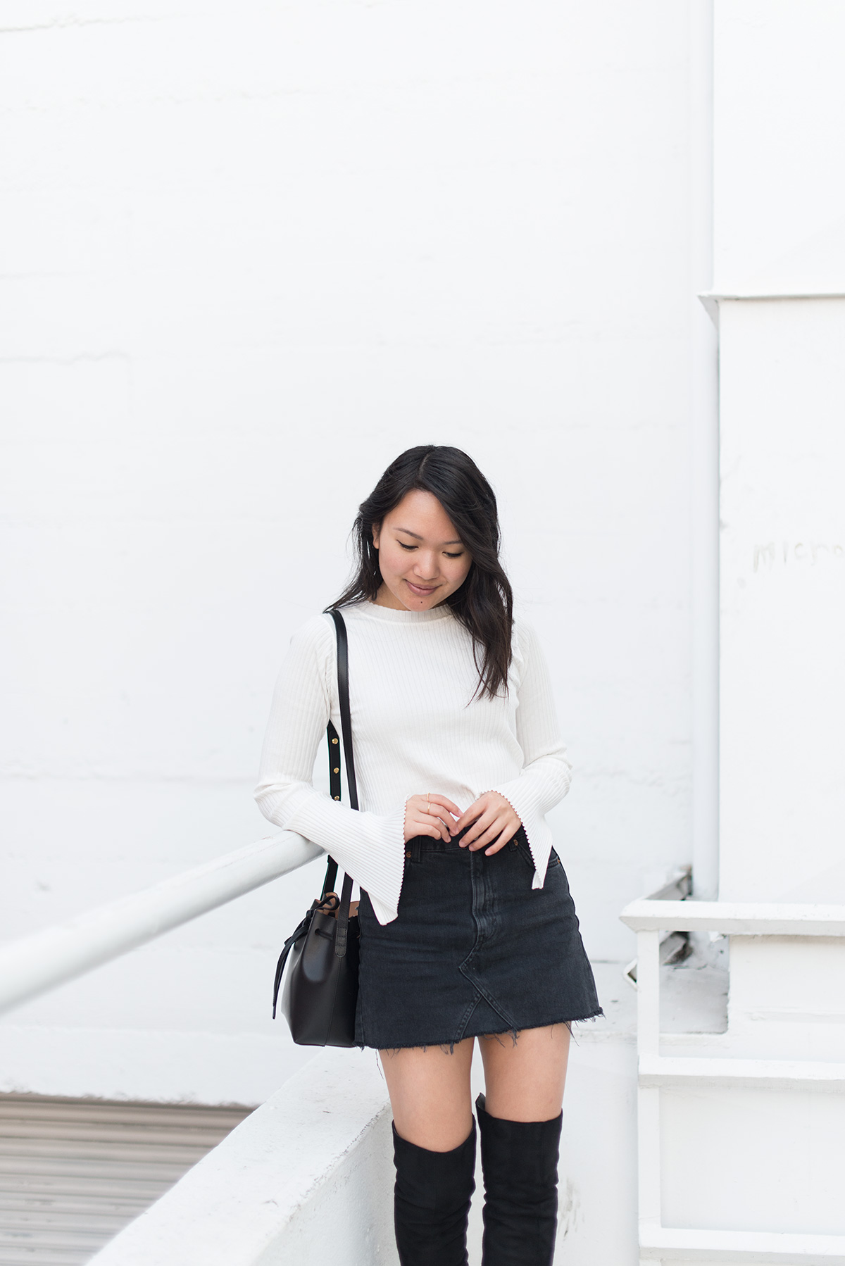 flared sleeve sweater