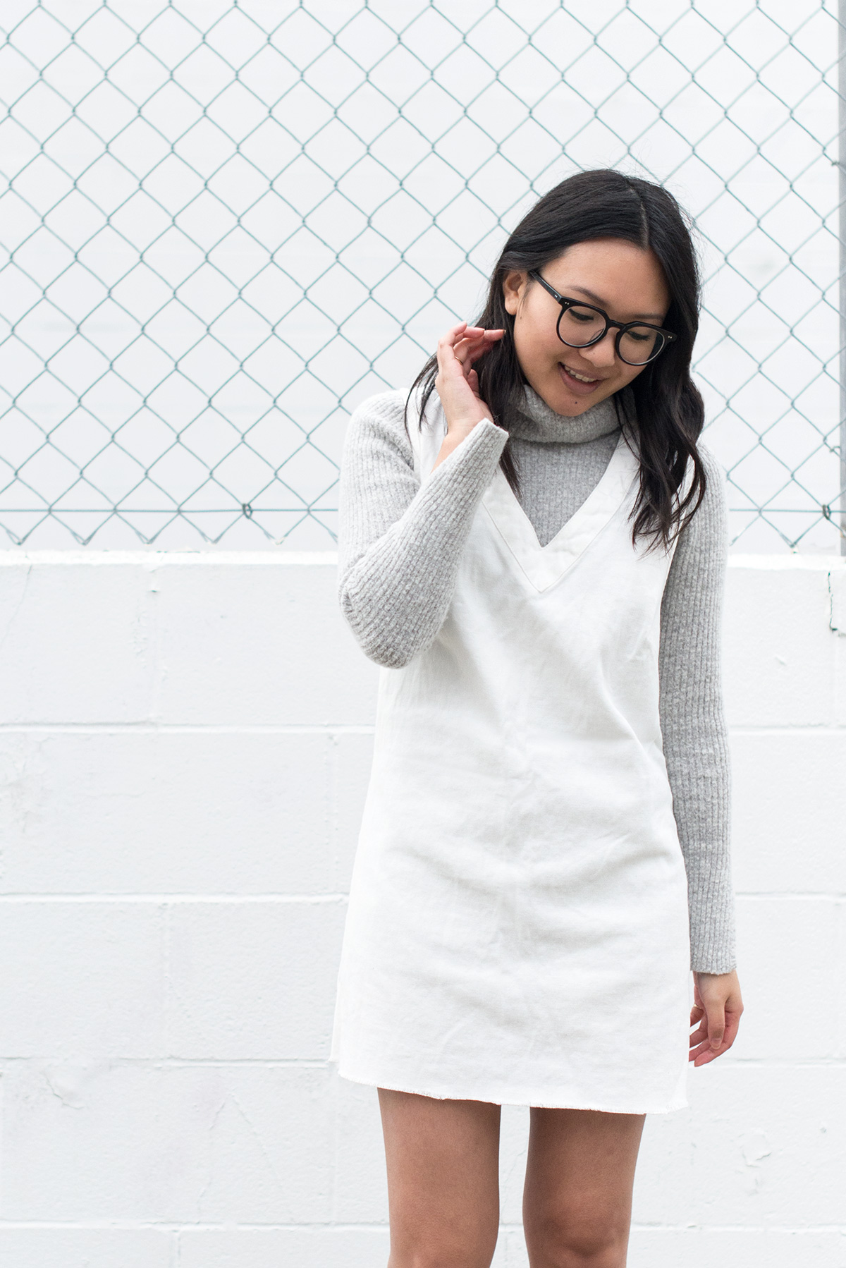 turtleneck under dress