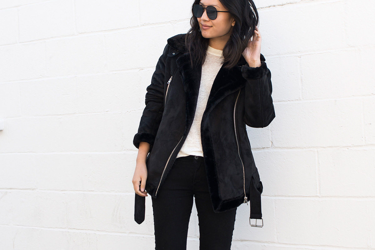 Topshop April Shearling Jacket