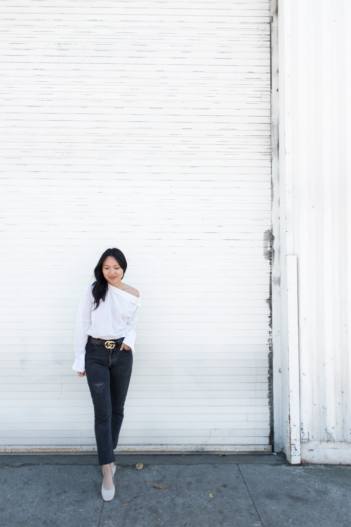 off-the-shoulder blouse