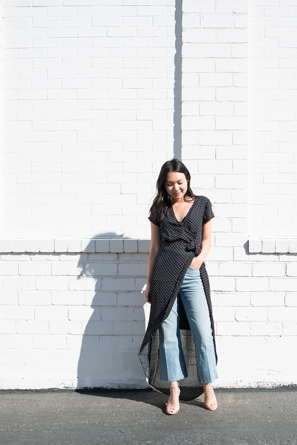 RE/DONE high rise crop flare