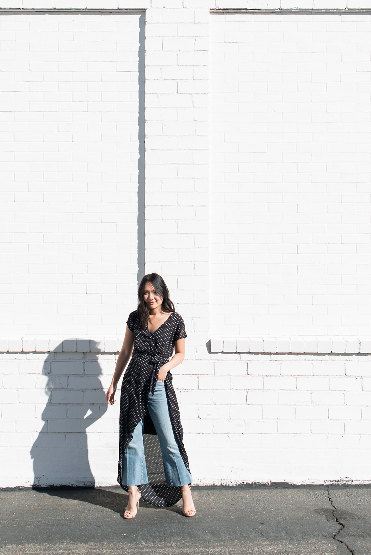 RE/DONE high rise crop flare