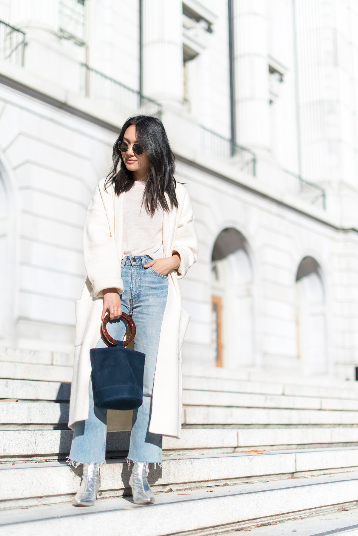 Simon Miller Bonsai Bucket Bag in Smoke Blue