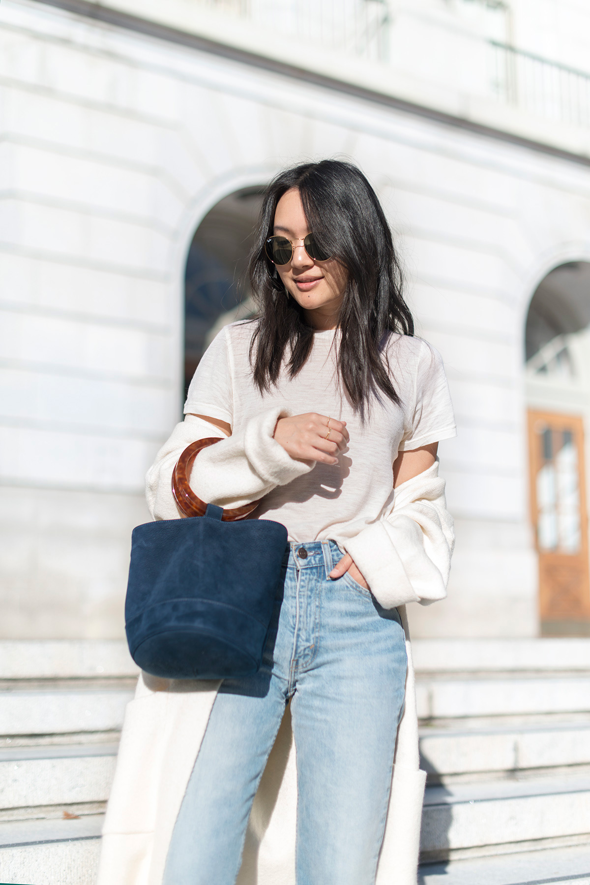 Simon Miller Bonsai Bucket Bag in Smoke Blue