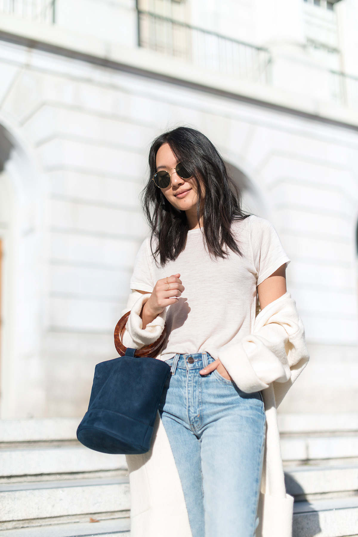 Simon Miller Bonsai Bucket Bag in Smoke Blue