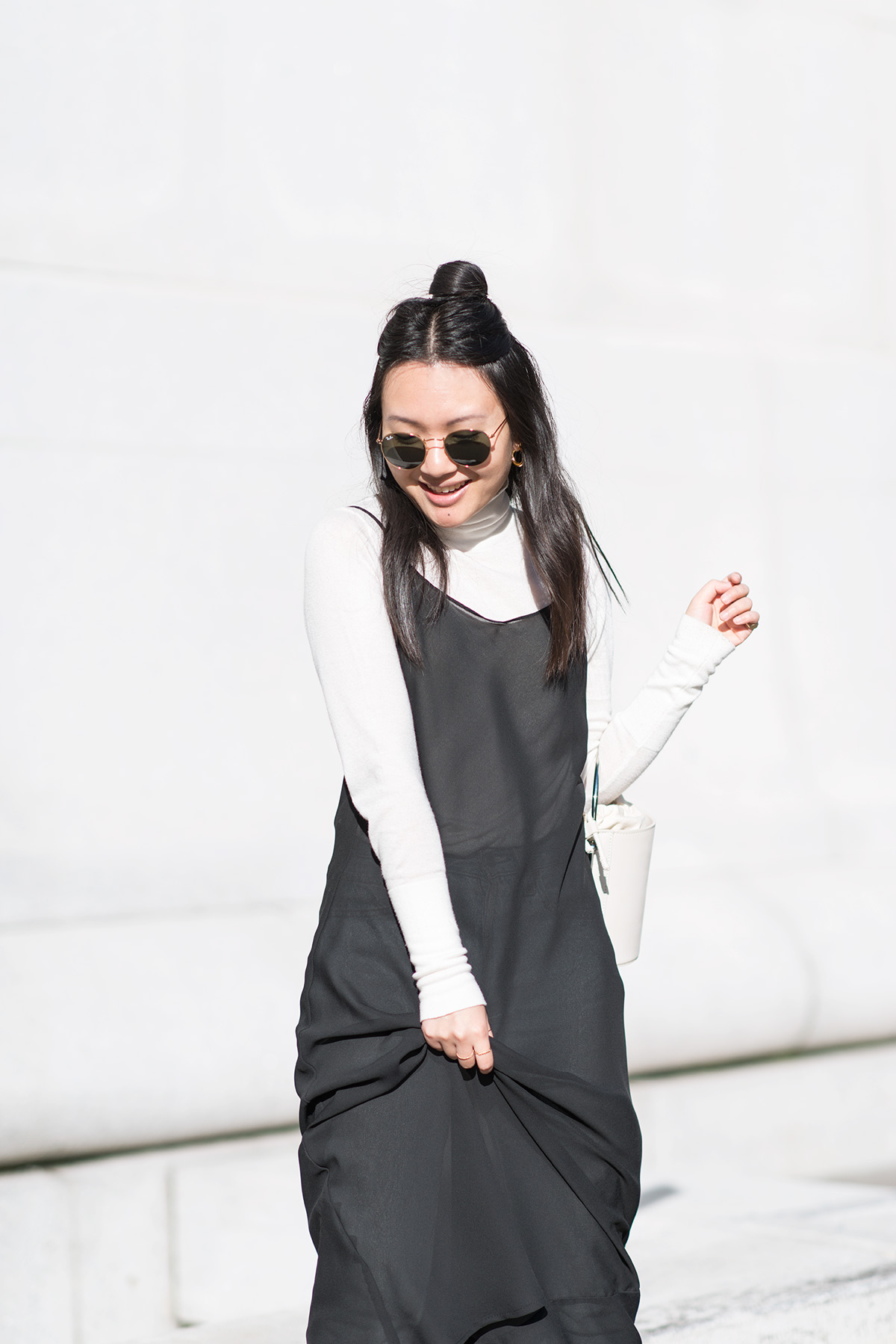 sheer black slip dress