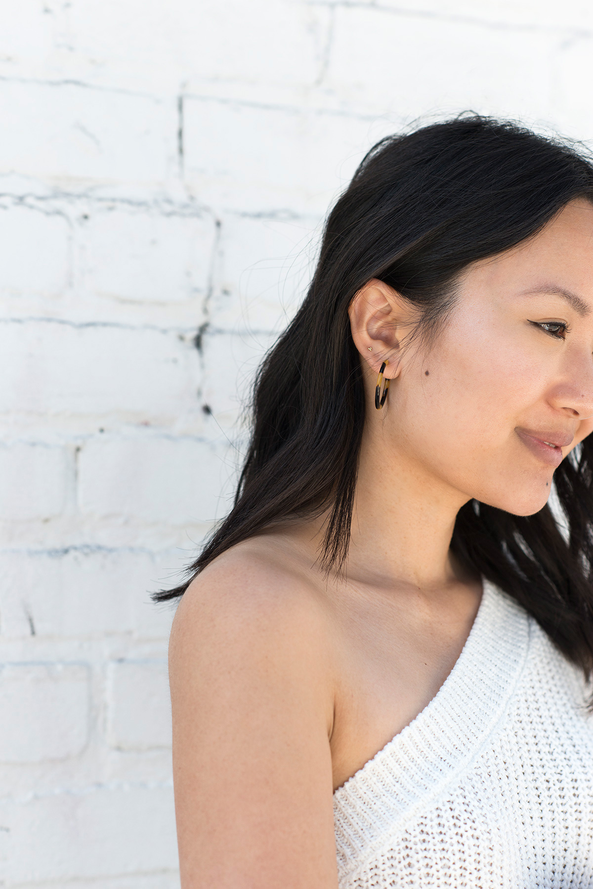 Tortoiseshell hoop earrings
