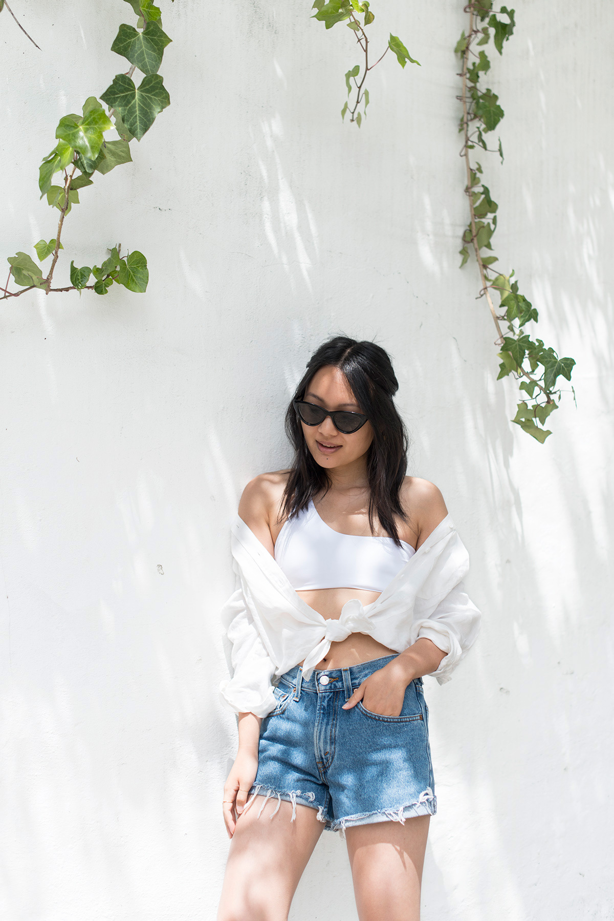 one shoulder bikini top