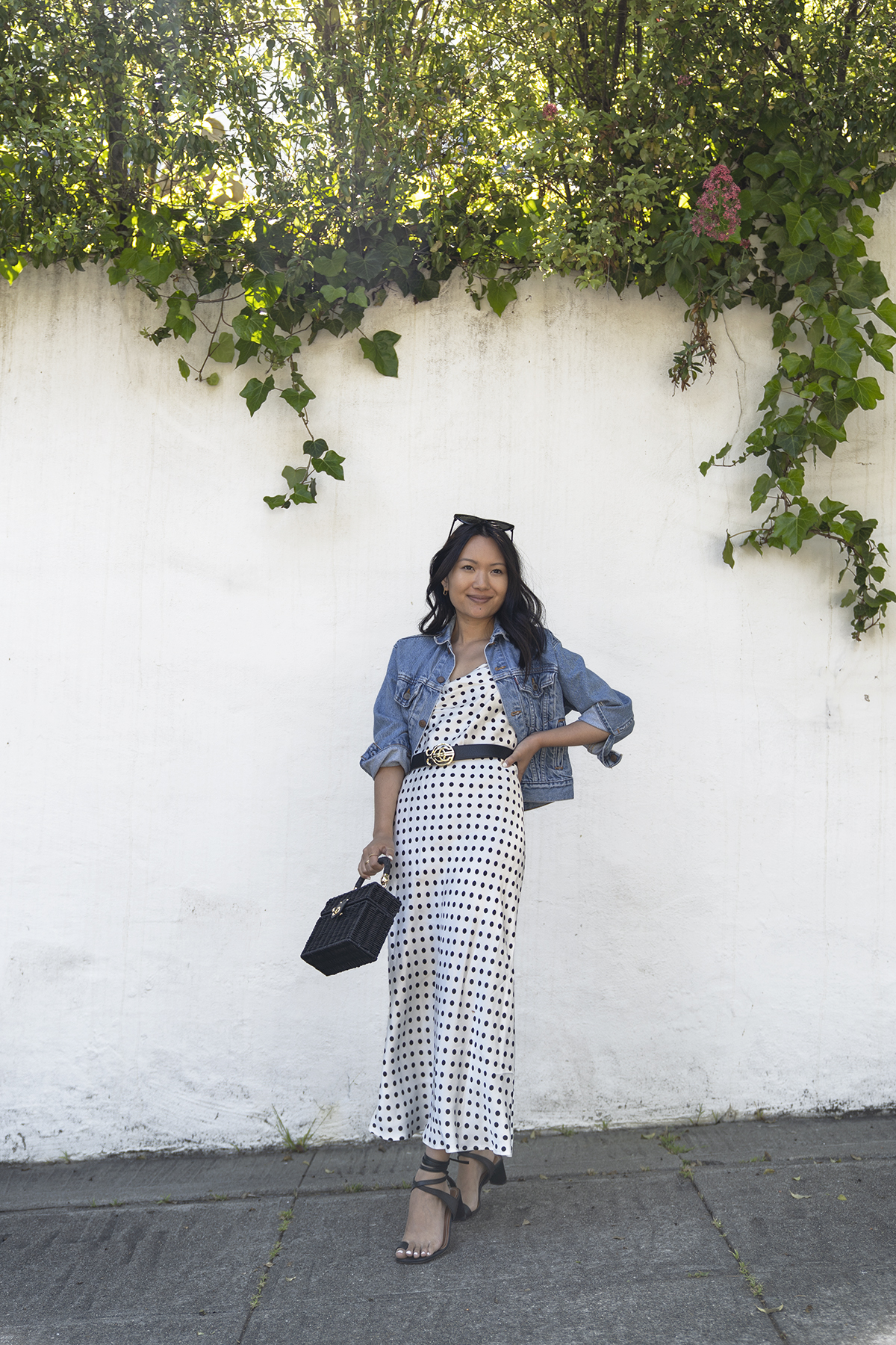Zara polka dot slip dress