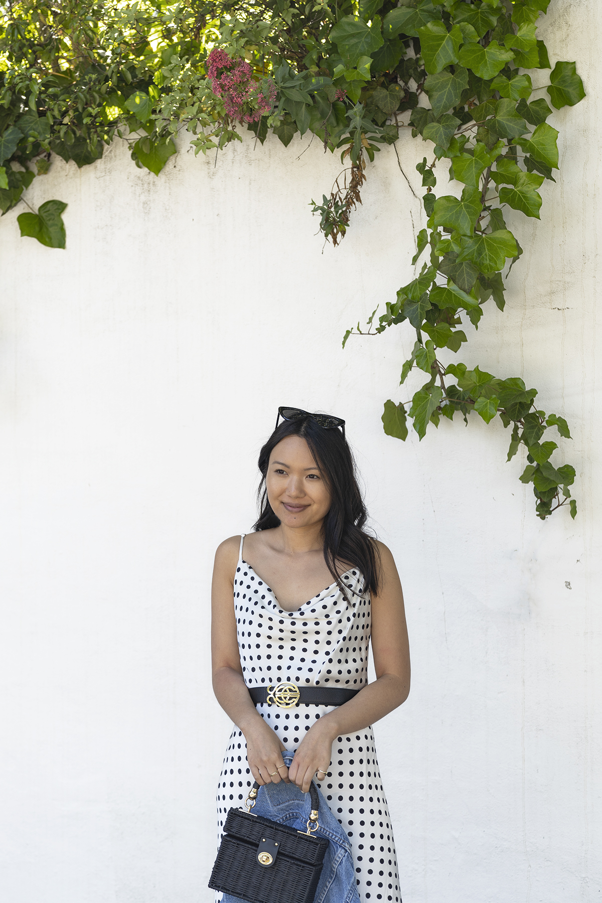 Zara polka dot slip dress