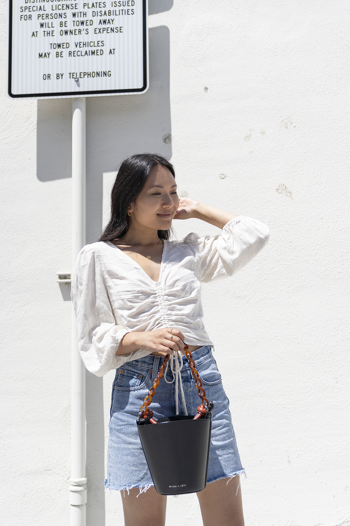 Charles & Keith Chain Bucket Bag