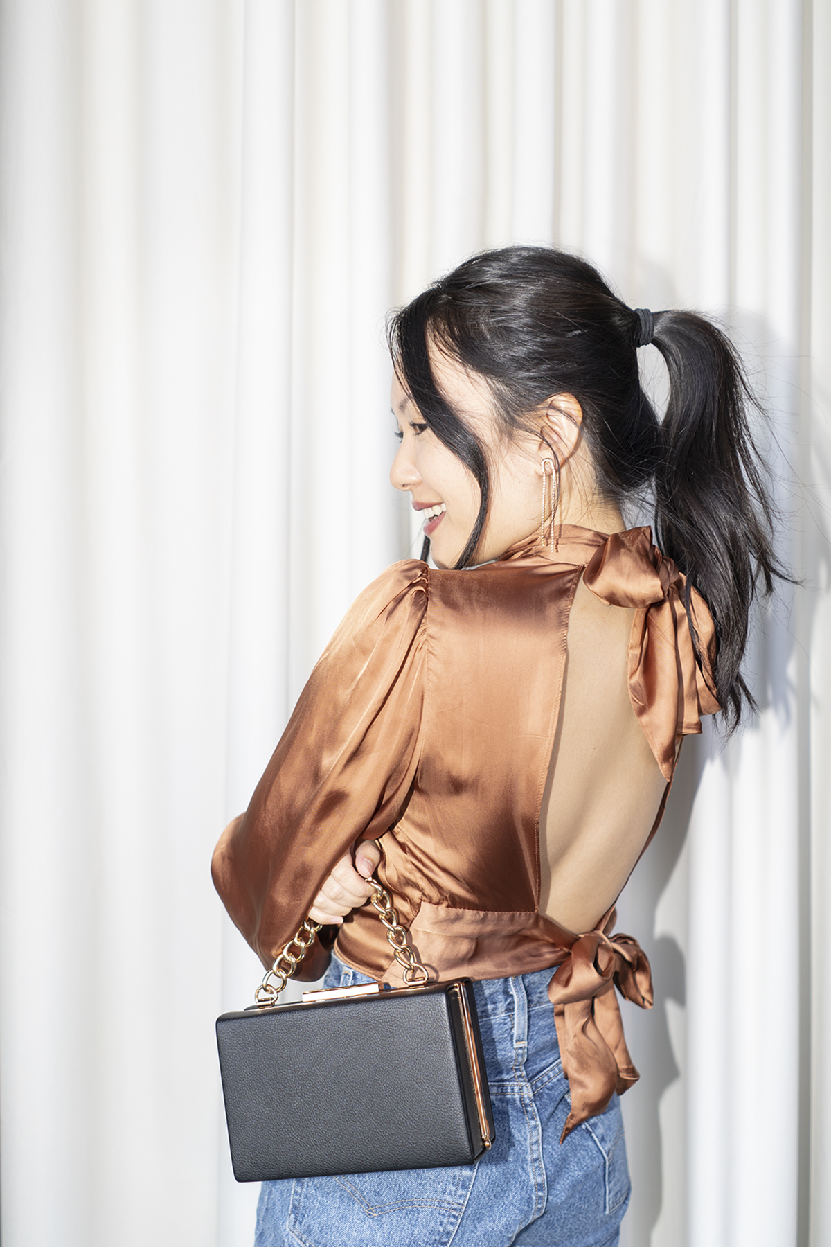 Aritzia Wilfred Leigh Blouse backless top