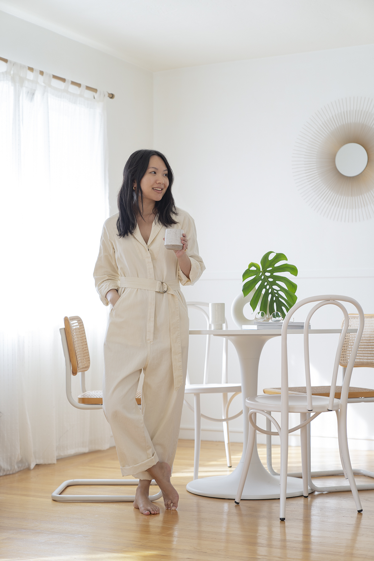 Herringbone Roundtop Jumpsuit