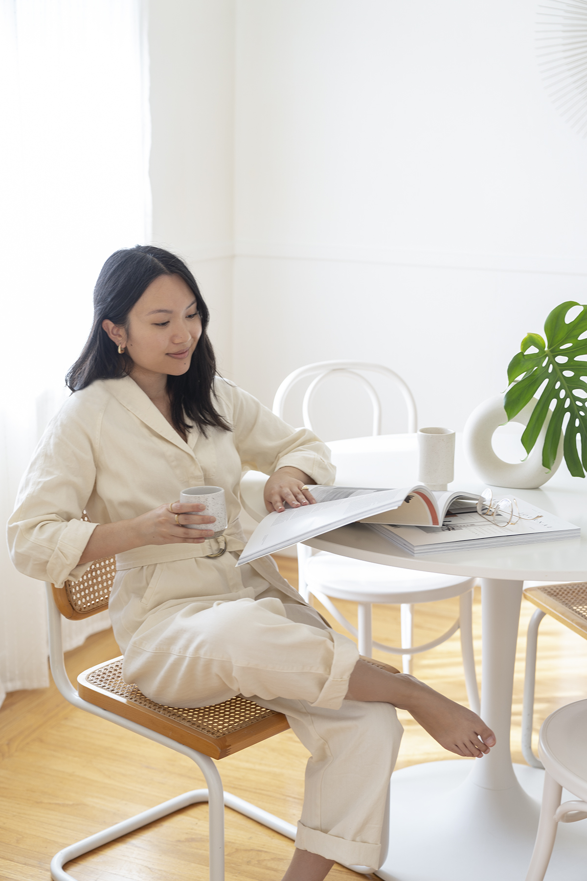 Herringbone Roundtop Jumpsuit