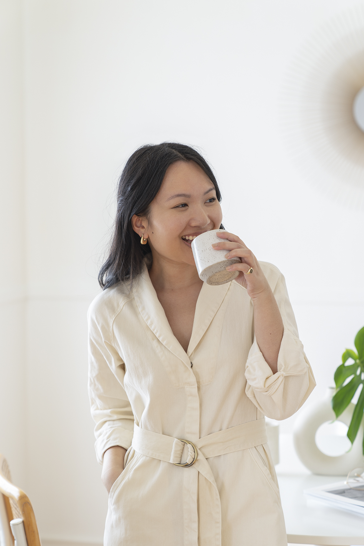 Herringbone Roundtop Jumpsuit