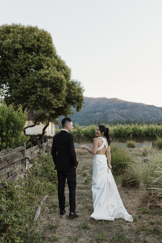 Stephanie and David's wedding in Napa, California. Photo by Nicole Donnelly.