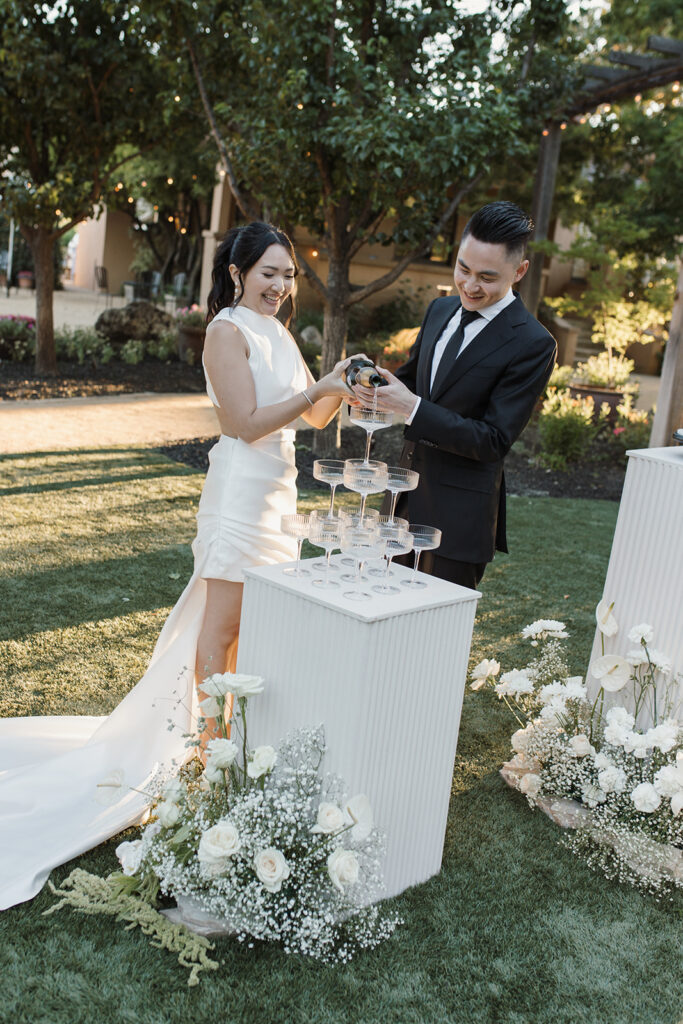 Stephanie and David's wedding in Napa, California. Photo by Nicole Donnelly.