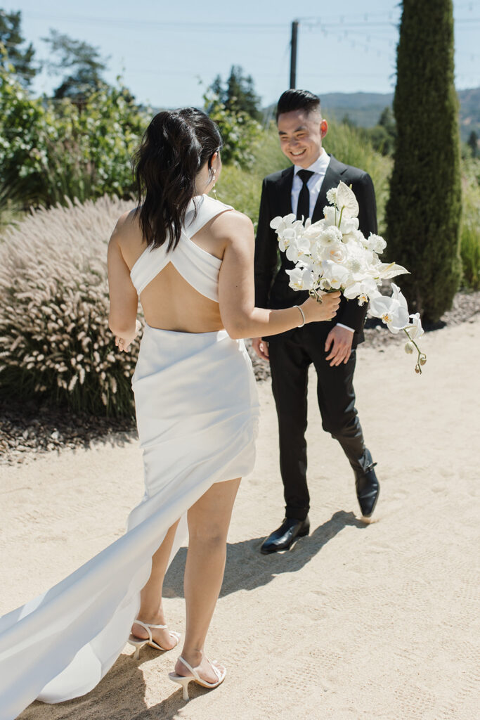 Stephanie and David's wedding in Napa, California. Photo by Nicole Donnelly.